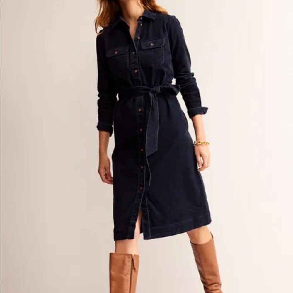 Boden Midi Blue Denim Dress